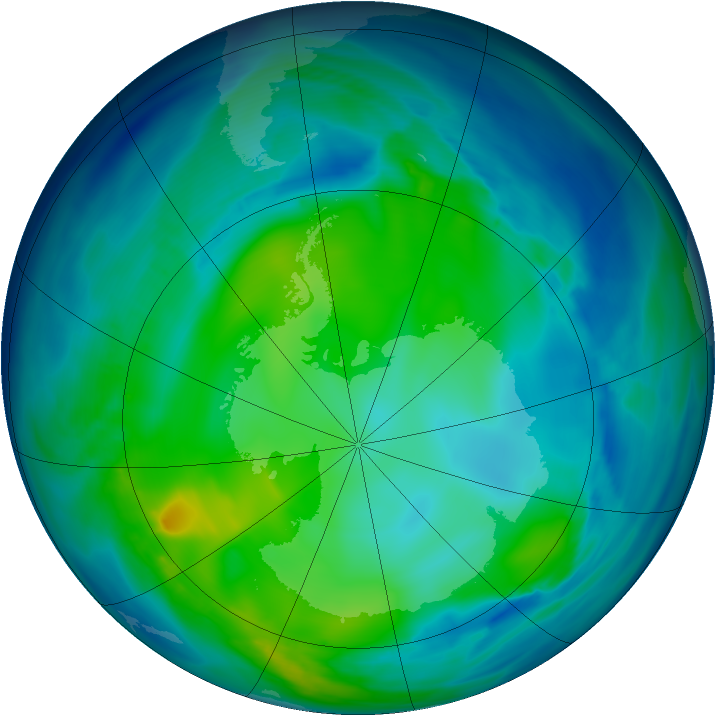 Antarctic ozone map for 19 May 2006